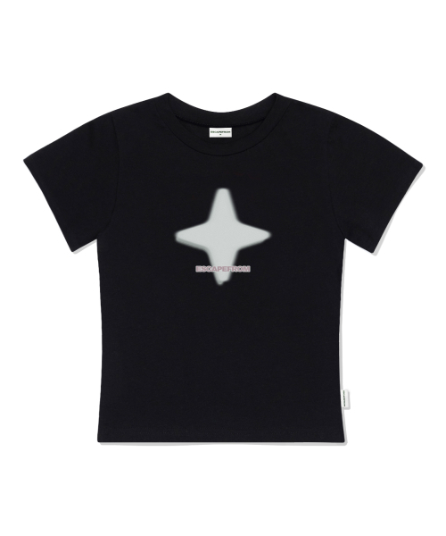 ESCAPEFROM（エスケープフロム）の「ノイズダイヤモンドプリントスリムフィット半袖Tシャツブラック（Tシャツ/カットソー・レディース・その他・MEDIUM/LARGE）」の2枚目の写真
