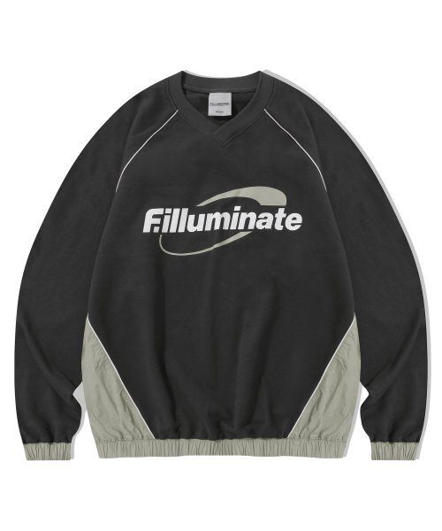 F.ILLUMINATE(フィルミネイト)の「パイピングサークルロゴスウェットシャツ-チャコール(スウェット・レディース・その他・SMALL/MEDIUM/LARGE)」の1枚目の写真