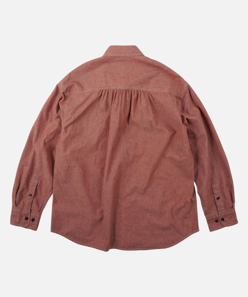 FRIZMWORKS（フリズムワークス）の「1920S CHAMBRAY WORK SHIRT _ RED（シャツ/ブラウス・メンズ・その他・SMALL/MEDIUM/LARGE/X-LARGE）」の2枚目の写真