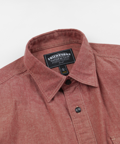 FRIZMWORKS（フリズムワークス）の「1920S CHAMBRAY WORK SHIRT _ RED（シャツ/ブラウス・メンズ・その他・SMALL/MEDIUM/LARGE/X-LARGE）」の3枚目の写真