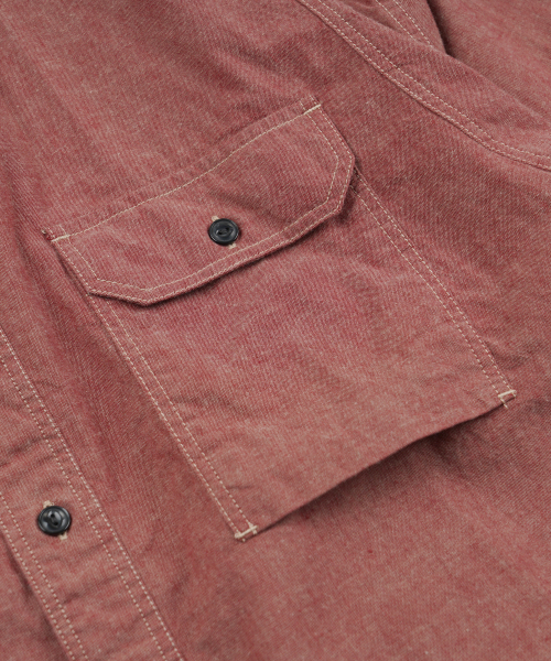 FRIZMWORKS（フリズムワークス）の「1920S CHAMBRAY WORK SHIRT _ RED（シャツ/ブラウス・メンズ・その他・SMALL/MEDIUM/LARGE/X-LARGE）」の6枚目の写真