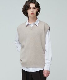 MUSINSA STANDARD（ムシンサスタンダード）の「LAMBSWOOL V-NECK KNIT VEST [MUSHROOM]（ニット/セーター・メンズ）」
