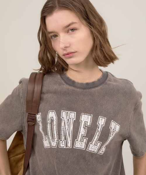 NOHANT(ノアン)の「LONELY/LOVELY ソルトウォッシング 半袖Tシャツ チャコール(Tシャツ/カットソー・レディース・チャコール・SMALL)」の6枚目の写真