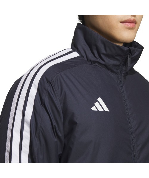 adidas（アディダス）の「アディダス adidas スリーストライプスルーズフィット中わた入りウインドジャケット（ダウンジャケット/コート・メンズ・ブラック/ネイビー・S/M/L/LL/3L）」の10枚目の写真