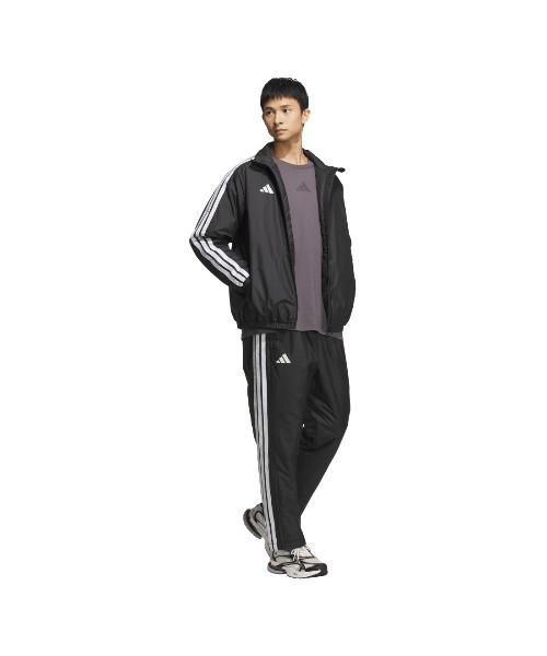 adidas（アディダス）の「アディダス adidas スリーストライプスルーズフィット中わた入りウインドジャケット（ダウンジャケット/コート・メンズ・ブラック/ネイビー・S/M/L/LL/3L）」の7枚目の写真