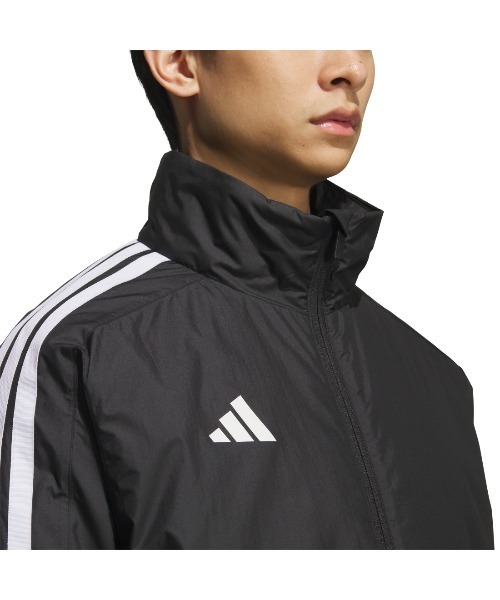 adidas（アディダス）の「アディダス adidas スリーストライプスルーズフィット中わた入りウインドジャケット（ダウンジャケット/コート・メンズ・ブラック/ネイビー・S/M/L/LL/3L）」の6枚目の写真