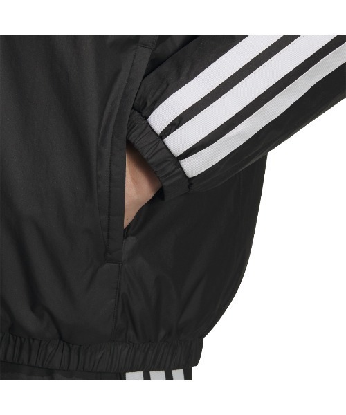 adidas（アディダス）の「アディダス adidas スリーストライプスルーズフィット中わた入りウインドジャケット（ダウンジャケット/コート・メンズ・ブラック/ネイビー・S/M/L/LL/3L）」の5枚目の写真