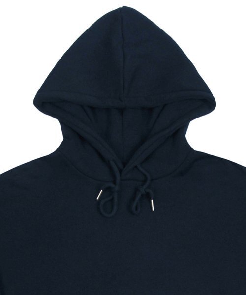 GRAVER（グレーバー）の「[UNISEX]エルボーチェッカーボードドローイングスマイルフードパーカー_ネイビー（パーカー・レディース・ネイビー・SMALL/MEDIUM/LARGE/X-LARGE）」の3枚目の写真