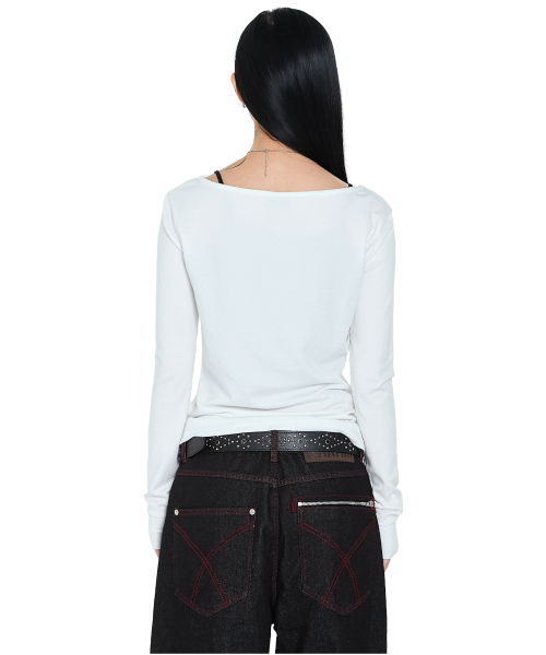 AAKAM（アーカム）の「Triple AKM CROS2 Long Sleeve (White)（Tシャツ/カットソー・レディース・その他・FREE）」の6枚目の写真