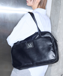 MUCENT | ヤンド フロントポケット ビッグレザートートバッグ 男女共用(トートバッグ)