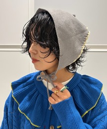 MARKEY'S（マーキーズ）の「ポンポンフラワーニットバブーシュカ（その他ヘアアクセサリー・キッズ）」