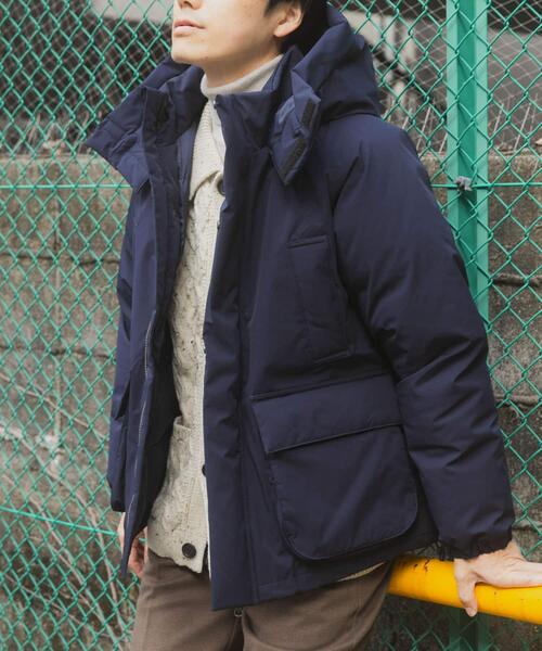 ITEMS URBANRESEARCH（アイテムズ アーバンリサーチ）の「THERMOLITEデタッチャブルフードジャケット（ダウンジャケット/コート・メンズ・ライトカーキ/ネイビー/ブラック・LARGE/MEDIUM）」の20枚目の写真