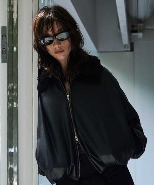 JOSE MOON(ジョゼムーン)の「PUFFY BOMBER JACKET/パフィボンバージャケット(ブルゾン・レディース・ブラック/ホワイト/ブラウン・36/38)」の18枚目の写真