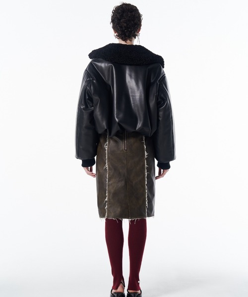 JOSE MOON(ジョゼムーン)の「PUFFY BOMBER JACKET/パフィボンバージャケット(ブルゾン・レディース・ブラック/ホワイト/ブラウン・36/38)」の12枚目の写真