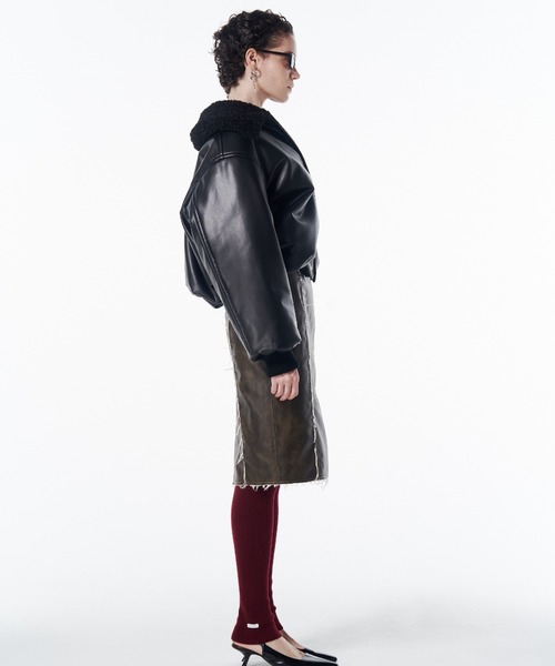 JOSE MOON(ジョゼムーン)の「PUFFY BOMBER JACKET/パフィボンバージャケット(ブルゾン・レディース・ブラック/ホワイト/ブラウン・36/38)」の11枚目の写真