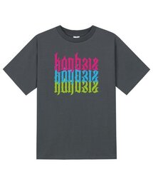 KTG0047 カンレタリング交差 半袖Tシャツ - グレー