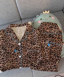 BLOSSOM（DIAVEL）（ブロッサム）の「レオパード柄×パイピング開襟ルームウェアセット（ルームウェア/パジャマ）」