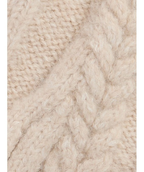 Barbour（バブアー）の「Elsdonケーブル編み ミトン（手袋・レディース・グレー/クリーム・ONE SIZE）」の5枚目の写真