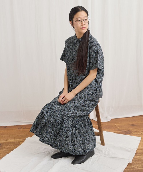 fig Ｌondon（フィグロンドン）の「Wendy shirt（シャツ/ブラウス・レディース・ブラック/アイボリー・FREE）」の3枚目の写真