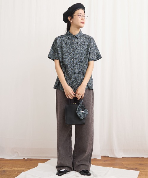 fig Ｌondon（フィグロンドン）の「Wendy shirt（シャツ/ブラウス・レディース・ブラック/アイボリー・FREE）」の14枚目の写真