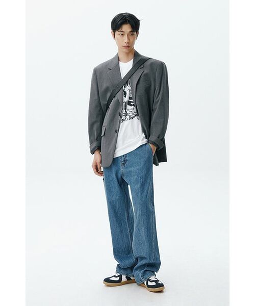 KNITTED（ニッティド）の「カーブドワイドデニムパンツ ウォッシングブルー（デニムパンツ・レディース・その他・MEDIUM/LARGE/X-LARGE）」の9枚目の写真
