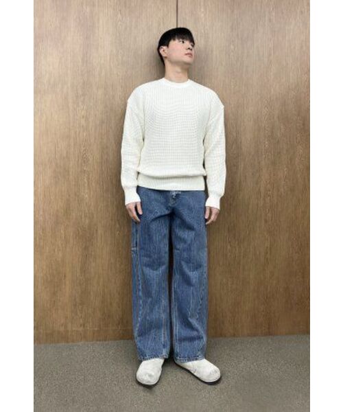 KNITTED（ニッティド）の「カーブドワイドデニムパンツ ウォッシングブルー（デニムパンツ・レディース・その他・MEDIUM/LARGE/X-LARGE）」の10枚目の写真