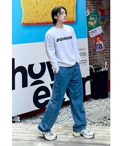 KNITTED（ニッティド）の「カーブドワイドデニムパンツ ウォッシングブルー（デニムパンツ・レディース・その他・MEDIUM/LARGE/X-LARGE）」の12枚目の写真