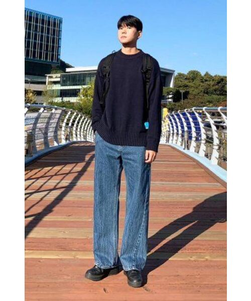 KNITTED（ニッティド）の「カーブドワイドデニムパンツ ウォッシングブルー（デニムパンツ・レディース・その他・MEDIUM/LARGE/X-LARGE）」の13枚目の写真
