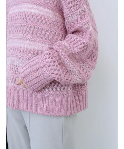 セール】透かし柄ニットプルオーバー（ニット/セーター）｜Samansa