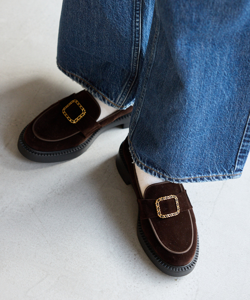 LE TALON（ルタロン）の「アツゾコチェーンバックルローファー（ローファー・レディース・ブラウン/ブラック×ブラック・24.5cm/24cm/23.5cm/25cm/23cm/22.5cm/22cm）」の18枚目の写真