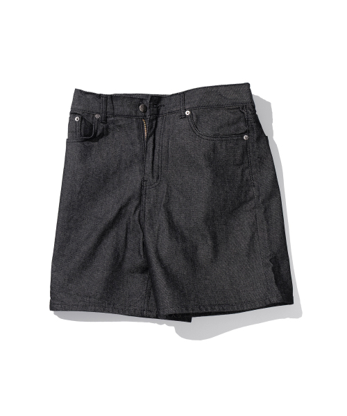MASSNOUN(マスノウン)の「NOR ウォッシングワイドデニムショートパンツ MSEJP011-BK(その他パンツ・レディース・その他・LARGE/MEDIUM/X-LARGE)」の1枚目の写真