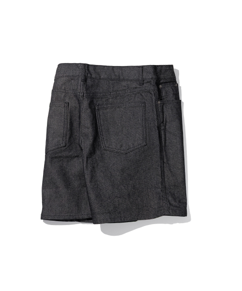 MASSNOUN(マスノウン)の「NOR ウォッシングワイドデニムショートパンツ MSEJP011-BK(その他パンツ・レディース・その他・LARGE/MEDIUM/X-LARGE)」の2枚目の写真