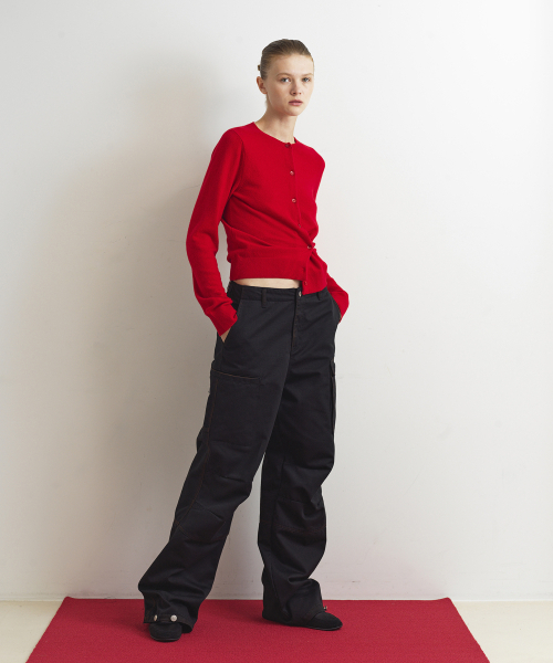AOPT(アオプト)の「TWO WAY BUTTON CARDIGAN - RED(カーディガン/ボレロ・レディース・その他・SMALL)」の2枚目の写真