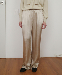 EN OR（エンオール）の「GLOSSY SATIN BANDING PANTS - BEIGE（その他パンツ）」