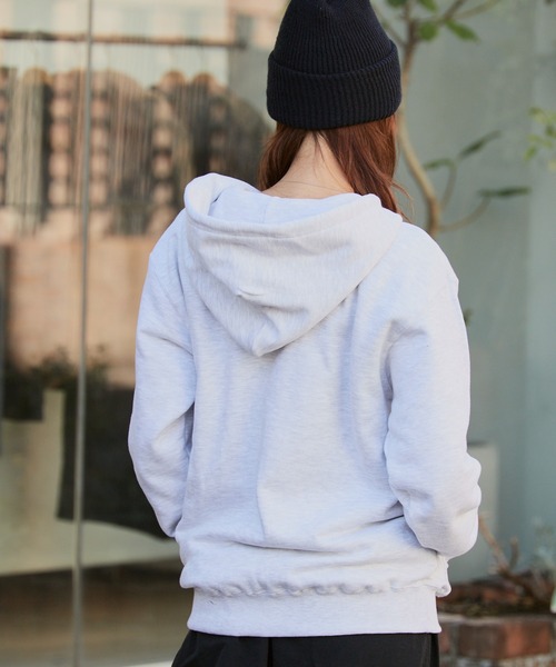 ROOPTOKYO（ループトウキョウ）の「オーバーサイズ 無地 裏毛 ユニセックス フーディ ジップパーカー 中肉厚生地（パーカー・メンズ・ホワイト/ブラック/グレー/アッシュグレー/ネイビー/ライトブルー/レッド/バーガンディー・S/M/L/XL）」の16枚目の写真