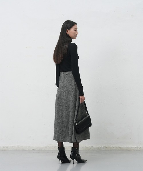 GENERAL IDEA(ジェネラルアイデア)の「scarf turtle neck t-shirts スカーフ付タートルネック長袖Tシャツ(Tシャツ/カットソー・レディース・ブラック/グレー・S/M/L)」の8枚目の写真