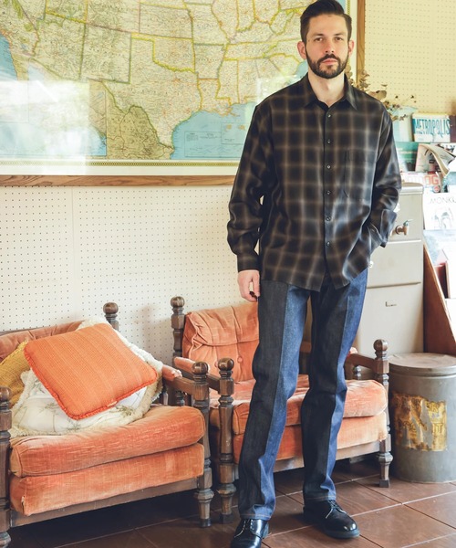 MR.OLIVE（ミスターオリーブ）の「【MR.OLIVE】TENCEL CHECK /SQUARE REGULAR COLLAR SHIRT（シャツ/ブラウス・メンズ・ブラック/ブルー・M/S）」の8枚目の写真