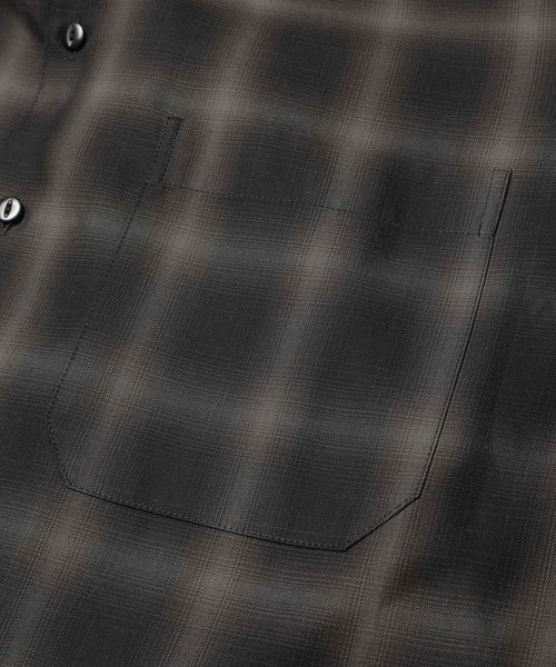 MR.OLIVE（ミスターオリーブ）の「【MR.OLIVE】TENCEL CHECK /SQUARE REGULAR COLLAR SHIRT（シャツ/ブラウス・メンズ・ブラック/ブルー・M/S）」の15枚目の写真