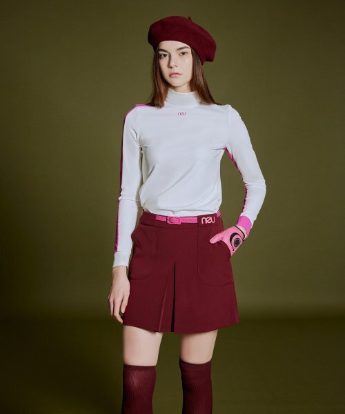 NEU GOLF(エヌイーユーゴルフ)の「MOCK-NECK BLOCK T-SHIRT - WHITE(Tシャツ/カットソー・レディース・その他・LARGE/MEDIUM/SMALL)」の3枚目の写真