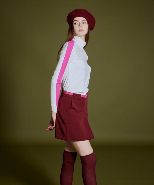 NEU GOLF(エヌイーユーゴルフ)の「MOCK-NECK BLOCK T-SHIRT - WHITE(Tシャツ/カットソー・レディース・その他・LARGE/MEDIUM/SMALL)」の5枚目の写真