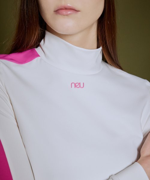 NEU GOLF(エヌイーユーゴルフ)の「MOCK-NECK BLOCK T-SHIRT - WHITE(Tシャツ/カットソー・レディース・その他・LARGE/MEDIUM/SMALL)」の14枚目の写真