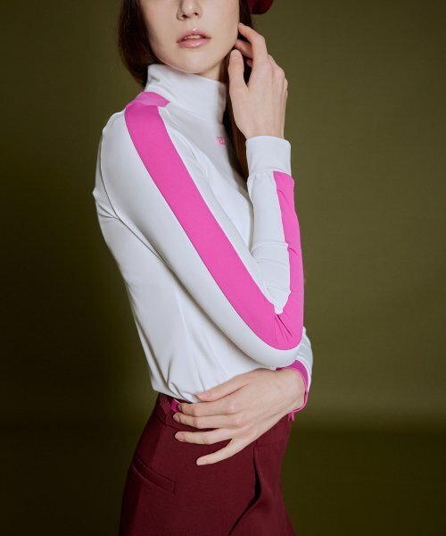 NEU GOLF(エヌイーユーゴルフ)の「MOCK-NECK BLOCK T-SHIRT - WHITE(Tシャツ/カットソー・レディース・その他・LARGE/MEDIUM/SMALL)」の16枚目の写真