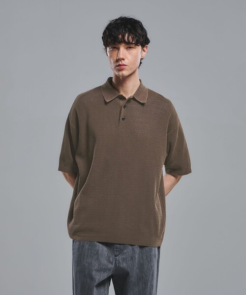 別注】＜Healthknit＞ガーメントダイ ニット 半袖 ポロシャツ