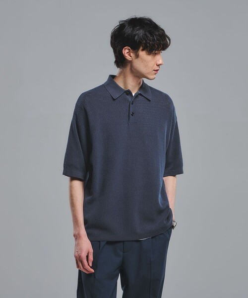 別注】＜Healthknit＞ガーメントダイ ニット 半袖 ポロシャツ