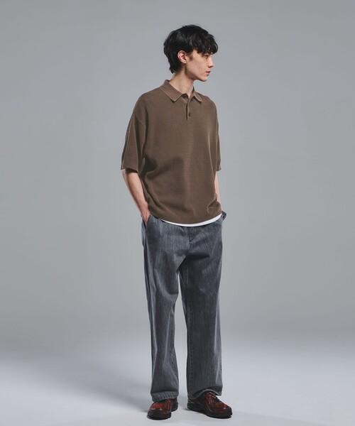 Healthknit（ヘルスニット）の「【別注】＜Healthknit＞ガーメントダイ ニット 半袖 ポロシャツ（ポロシャツ・メンズ・ライトグレー/ダークブラウン/ロイヤルブルー・M/L/XL）」の21枚目の写真