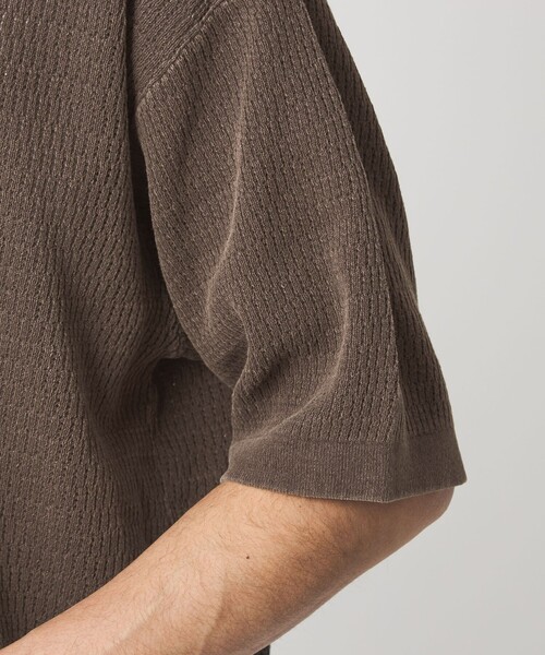 Healthknit（ヘルスニット）の「【別注】＜Healthknit＞ガーメントダイ ニット 半袖 ポロシャツ（ポロシャツ・メンズ・ライトグレー/ダークブラウン/ロイヤルブルー・M/L/XL）」の10枚目の写真