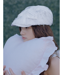 POESIEDAME YUME FLATCAP musinsa フラットキャップ ROSE COIL FLAT CAP IN CREAM（ハンチング/ベレー帽）｜POESIEDAME