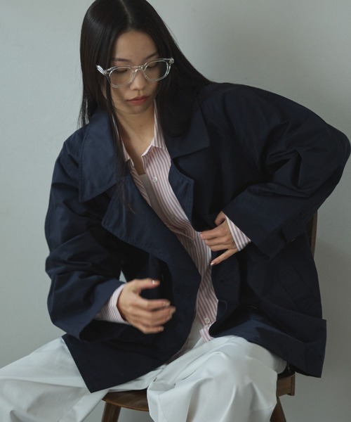 Doux archives（ドゥアルシーヴ）の「【26SS先行予約】ミドルトレンチコート（トレンチコート・レディース・カーキ/ベージュ/ネイビー・FREE）」の3枚目の写真