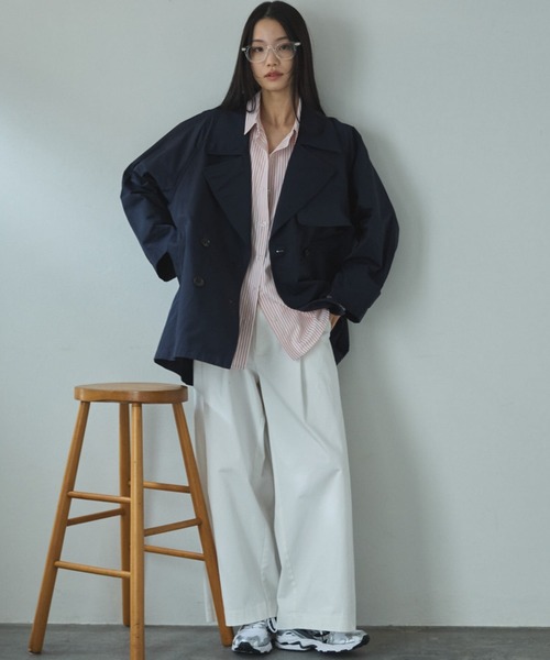 Doux archives（ドゥアルシーヴ）の「【26SS先行予約】ミドルトレンチコート（トレンチコート・レディース・カーキ/ベージュ/ネイビー・FREE）」の13枚目の写真