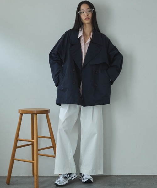 Doux archives（ドゥアルシーヴ）の「【26SS先行予約】ミドルトレンチコート（トレンチコート・レディース・カーキ/ベージュ/ネイビー・FREE）」の14枚目の写真